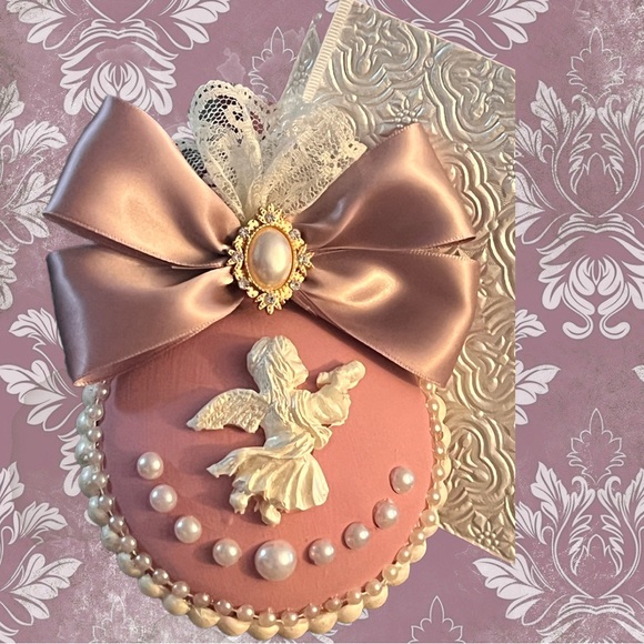 Shabby Chic Christmas Tree Ornament Set 3, X-Mas Tree decorations, Victorian - Picture 5 of 15